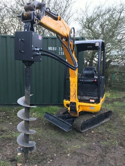 mini digger auger for sale uk|auger attachment for mini excavator.